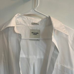 Oversized white button up